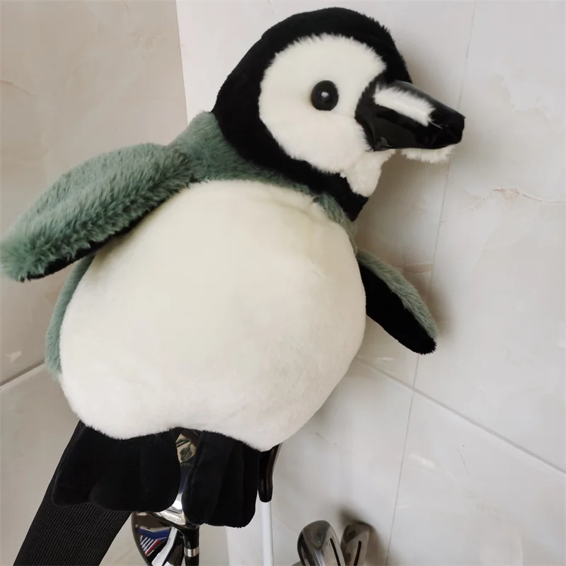 Penguin golf wood headcovers plush 460cc driver fairway woods head covers large stock Drop shipping