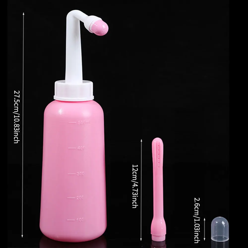 2in1 Portable Bidet Spray Handheld Travel Bidet For Pregnant Women Baby Cleansing Water Washer 500ml Bottle