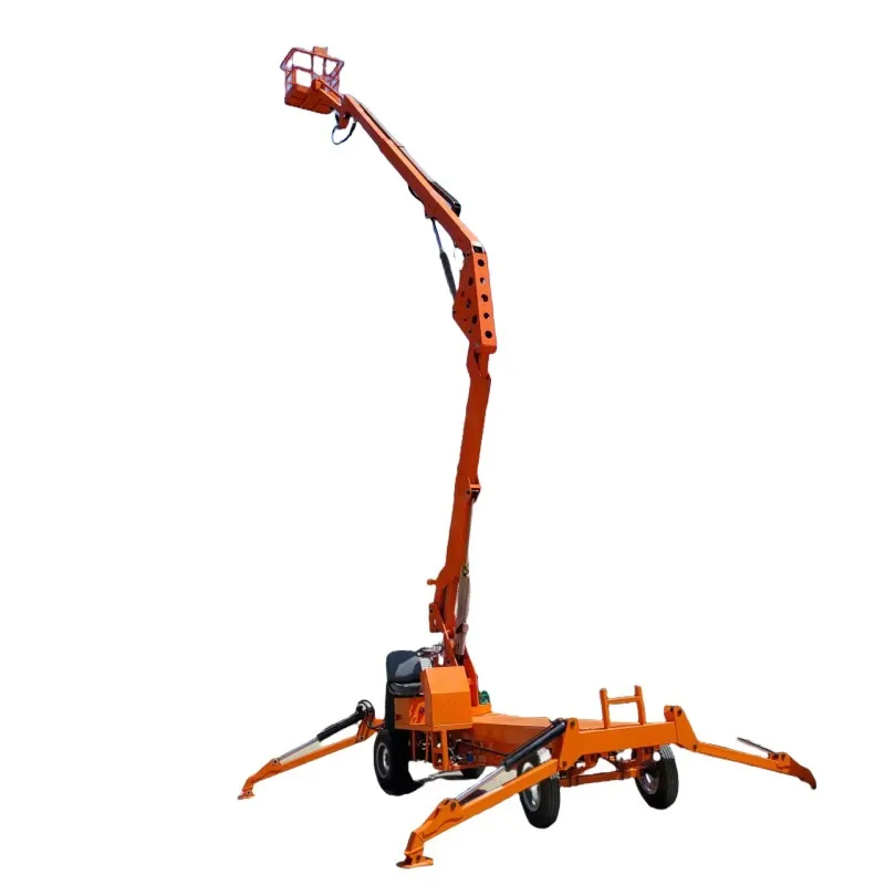 China Super Factory Curved Telescopic Arm Elevator Self-propelled Telescopic Arm Lift