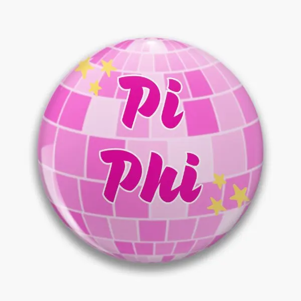 Pi Beta Phi Sorority Disco Ball  Soft Button Pin Clothes Lapel Pin Collar Decor Lover Women Brooch Fashion Cute Cartoon Hat