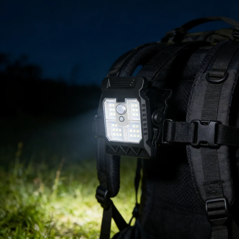 

Outdoor Portable Waterproof Body Sensor LED Solar Clip Light for Home Camping Wall Fences Balconies Warehouse Decor Lighting