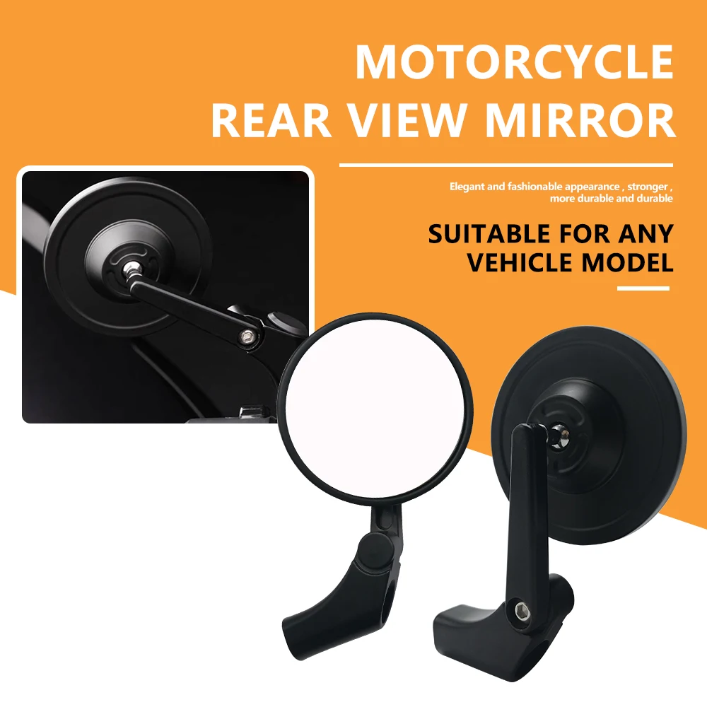 

Motorcycle CNC Handle Bar Rearview Mirrors For Yamaha FZ1 FZ6 XSR125 XSR700 YZF R125 Retro Round Rear View Mirrors Parts