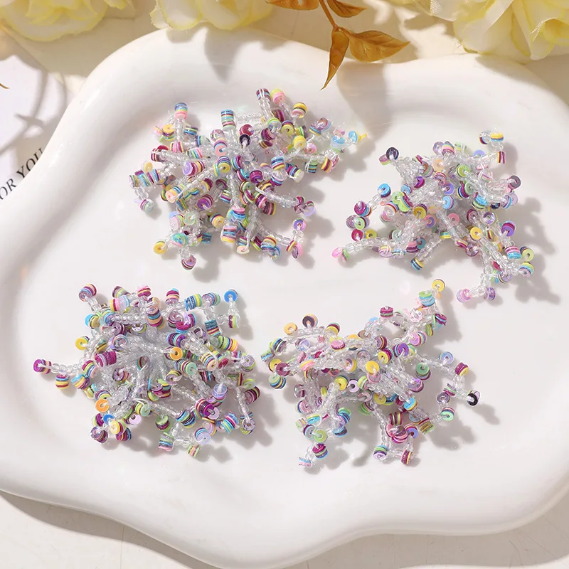 Shoe Charm 1 Piece Colorful Tassel Sequin Beaded Flower DIY Versatile Clogs Crystal Shoe Decor for Women Summer Gift