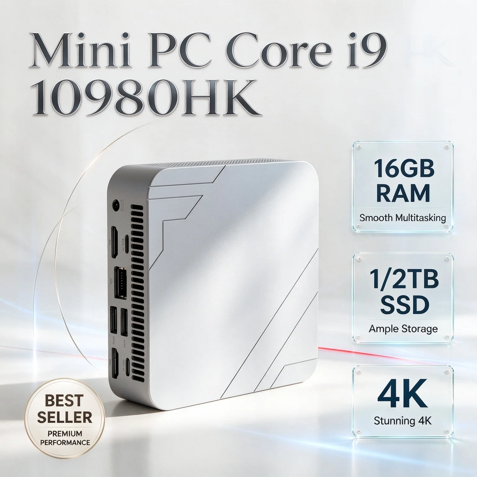 Intel Core i9 10980HK Plus Mini Desktop 16GB RAM 2TB NVMe SSD Display WiFi6 Small Computer Business Home Office Pro Ultra 2026