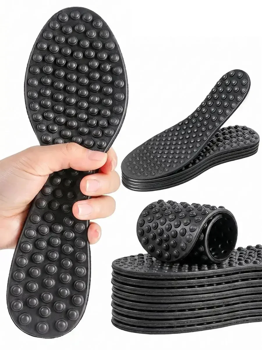 EVA Hochpolymer Akupressur-Einlegesohlen 5D Massage Erhöhte Punkte Atmungsaktive Vollfuß-Reflexzonen Druckentlastung Verschleißfest Arbeitseinlagen – Detail 4