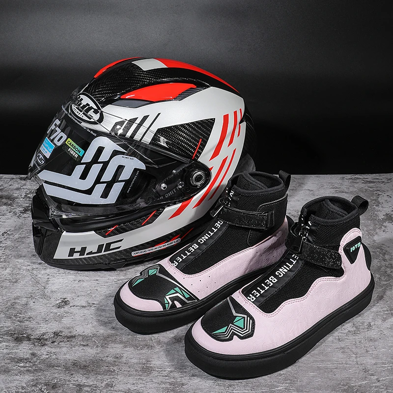 Anti-slip Pink Motorcycle Shoes Shift Anti-skid Pads Motocross Shoes Friction Force Men's Boots Antiskid Motorcycle Accessories