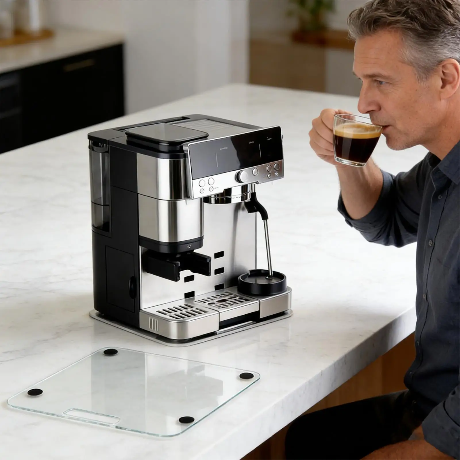 Sliding Appliance Tray Silent Rolling Counter Protection Coffee Maker Slider Tray For Counter For Home Office Apartment Bar