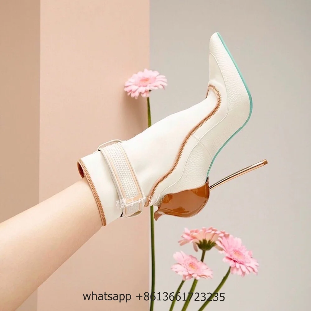 

2024 New Fashion High Heels Bud Heel Pointed Toe Stiletto Crystal Ankle Strap Women Sexy Shiny Shoes Wedding Party Luxury Pumps