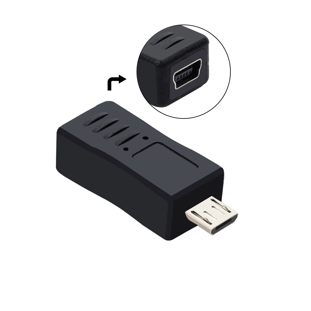 1 Buah Adaptor V3 Ke V8 Mini USB Perempuan Mini T Port 5P Laki-laki Konversi Android Siku