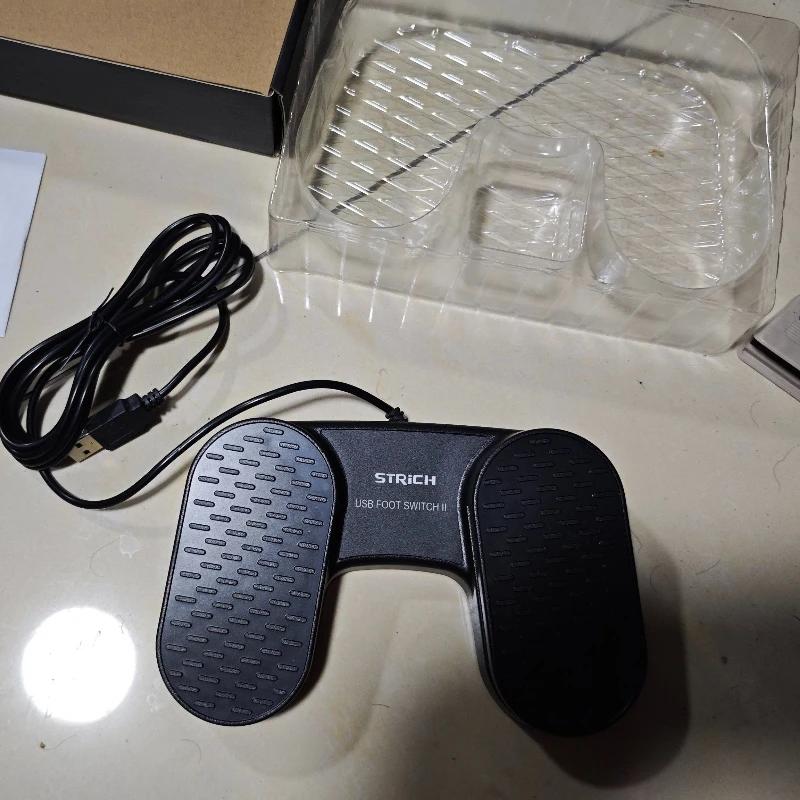 Metal Pedal Simulation Keyboard and Mouse Custom Wired Connection Two USB Game Foot Switch Game Office Accessories