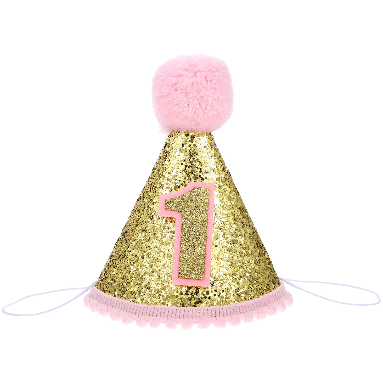

Children's Birthday Hat Girls Cone Party Hats for Kids Pink Toddler Baby Bonnet Photo Prop Colorful Creative Design Exquisite