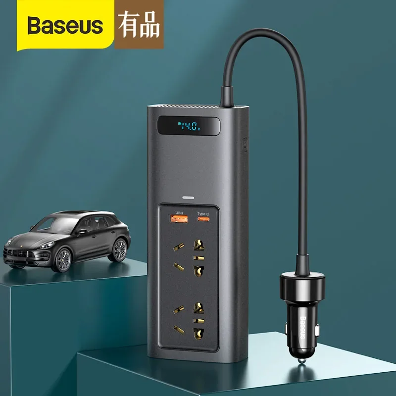 Xiaomi Baseus Car Inverter DC 12V To AC 220V Auto Converter Inversor USB Type C Fast Charging Charger Car Power Adapter Inverter