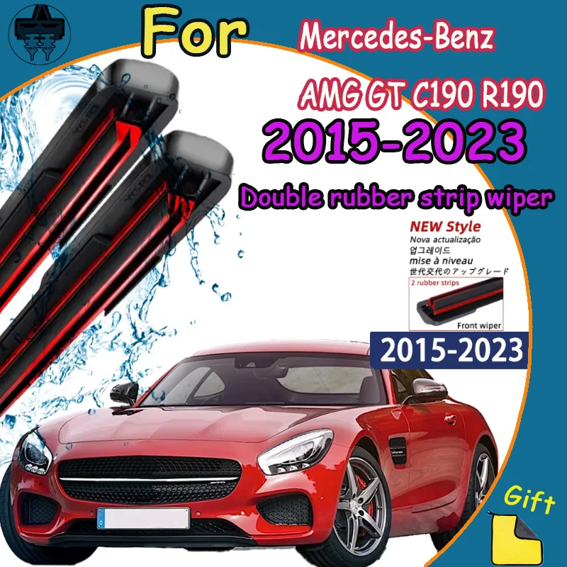 

Front Windshield Wiper Blades 2pcs Windscreen Window Accessories For Mercedes-Benz AMG GT C190 R190 2015-2023