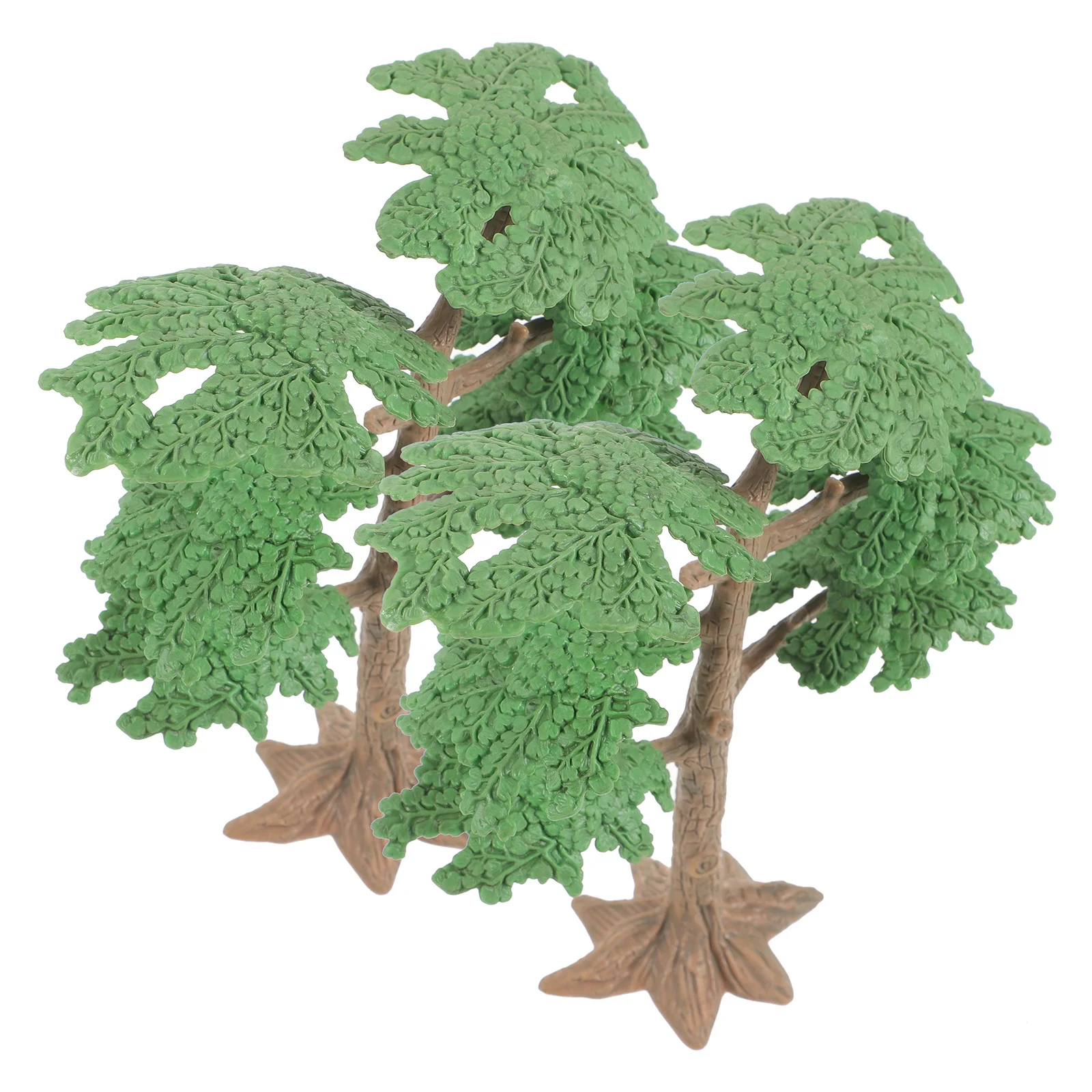 2 PC Garden Model Tree Green Ornaments Landscape Maple Toy House Scenery Cypress Acacia