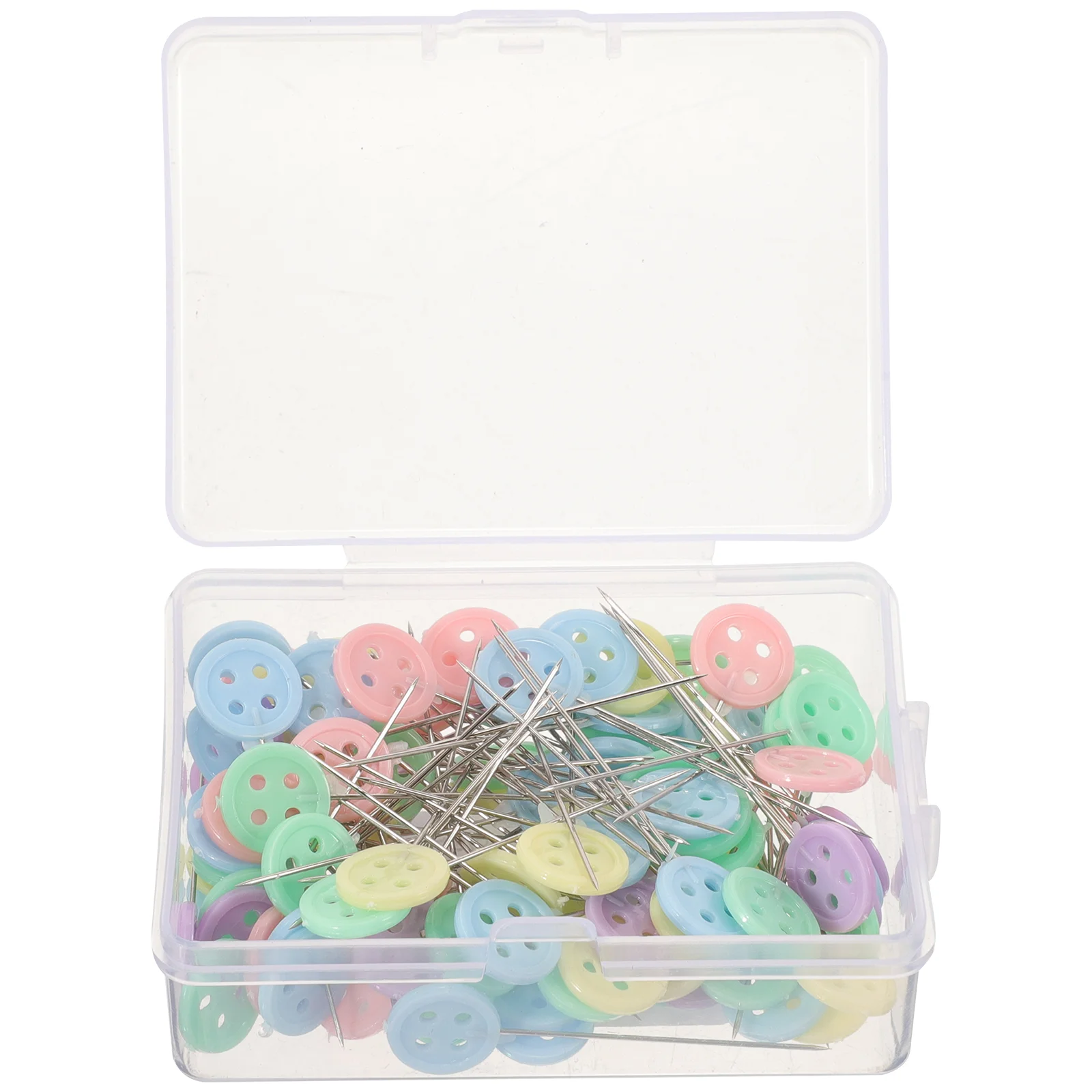 100 Pcs Quilting Button Straight Pins Head Accessories Sewing Decorations Flat Projects