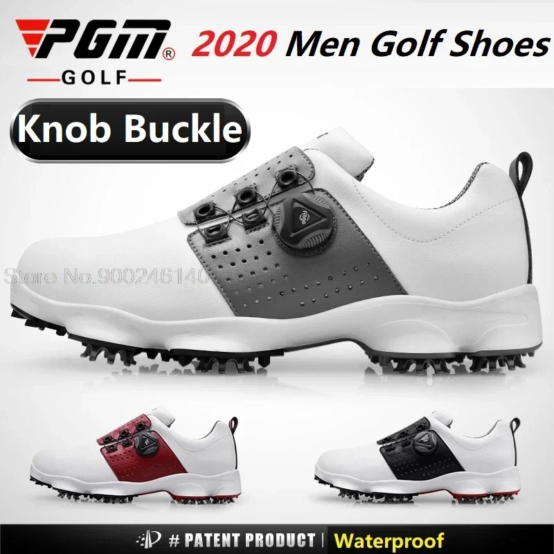 

Pgm Golf Shoes Men'S Waterproof Shoes Non-Slip Nail Rotating Buckle Shoelaces Sneakers Men Activities Automatic Golf Trainers