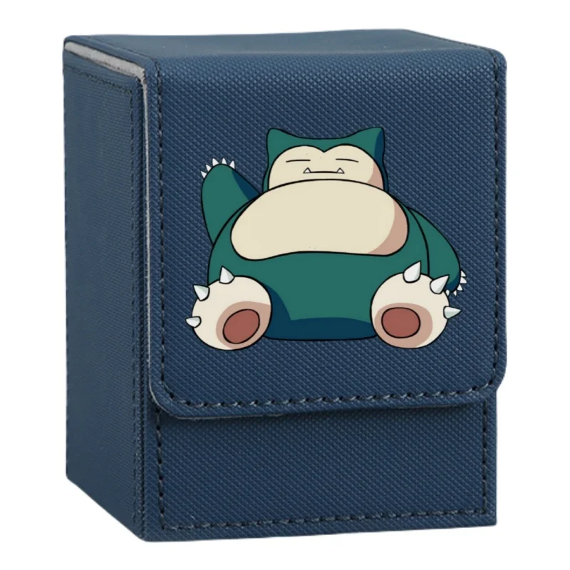 Pokemon Gengar Custodia per carte Psyduck Squirtle Bulbasaur Charmander Snorlax Fai da te in pelle Action Toy Figure Anime Game Collection Box