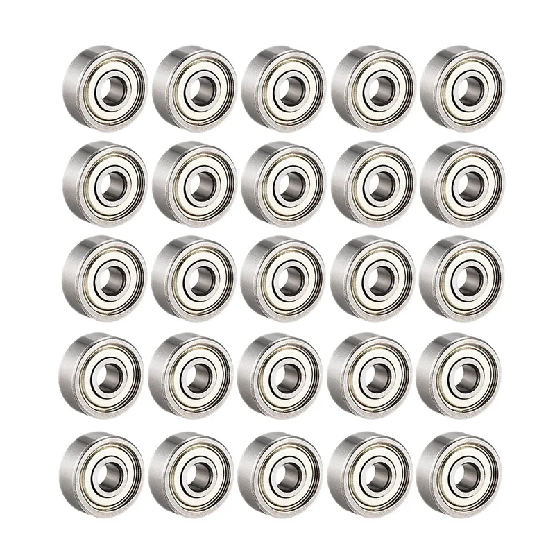 

25Pcs 608 ZZ Ball Bearings, 608Zz Metal Double Shielded Miniature Deep Groove Skateboard Ball Bearings (8Mm X 22Mm X 7Mm)