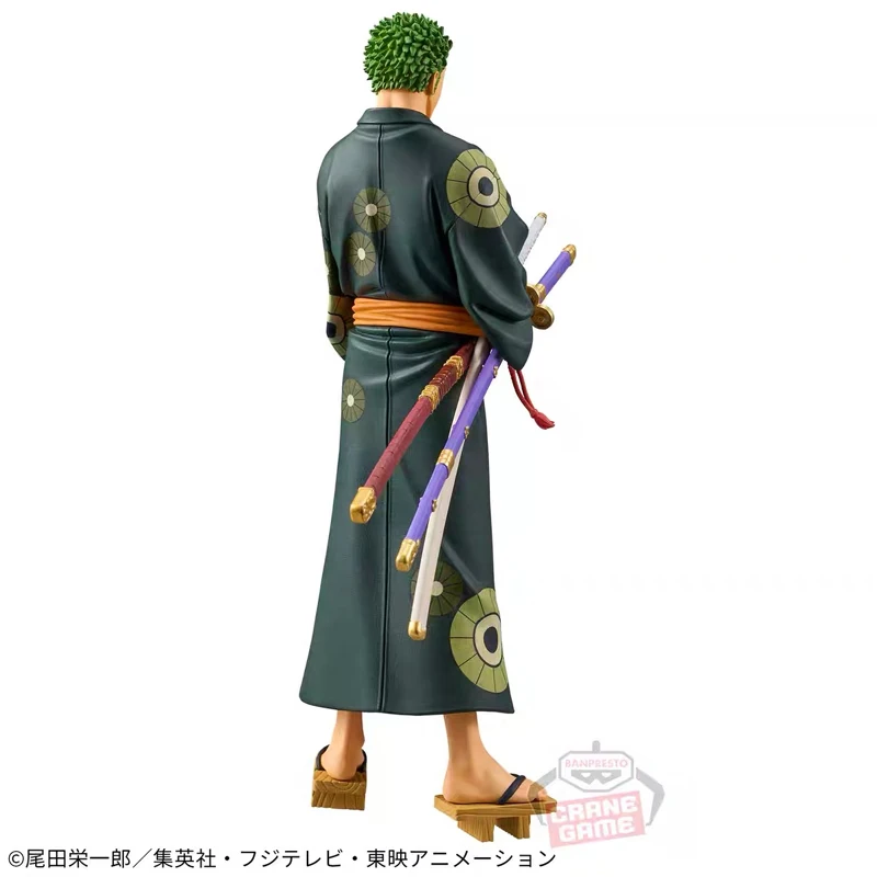 Bandai One Piece DXF THE GRANDLINE SERIES Wano Country RORONOA ZORO Yukata ver.Anime Figure Action Model Collectible Toys Gift