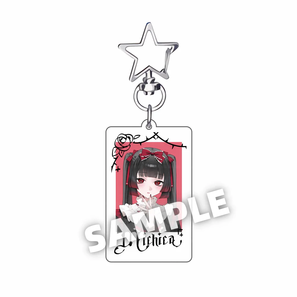 NEEDY GIRL OVERDOSE Rain Ame KAngel Clear Acrylic Heart Pendant Bag Charm Anime Room Display Fan Gift Accessory keychain