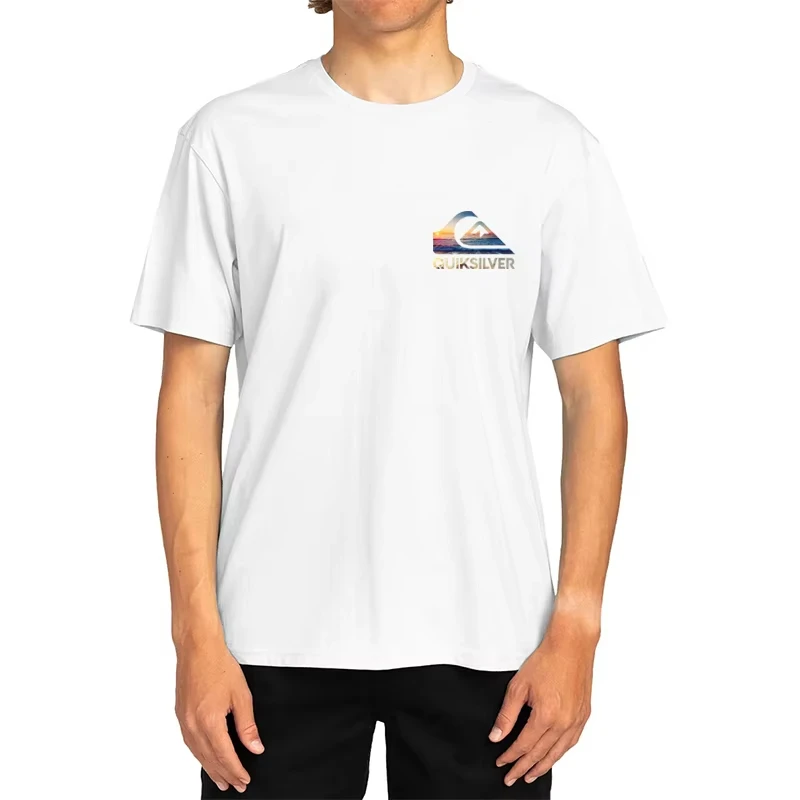2026 Summer New Surf Print Men's Half Sleeve T-shirt American Casual Short Sleeve T-shirt for Men and Women
