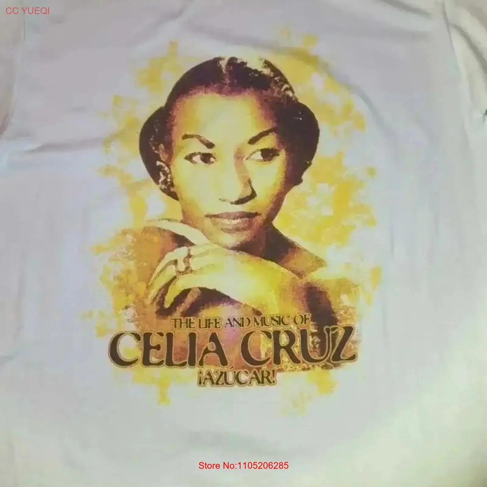 New Celia Cruz Azucar T shirt Cuban Queen Of Salsa vintage Washed Versatile fashion Breathable Soft graphic designer clothes