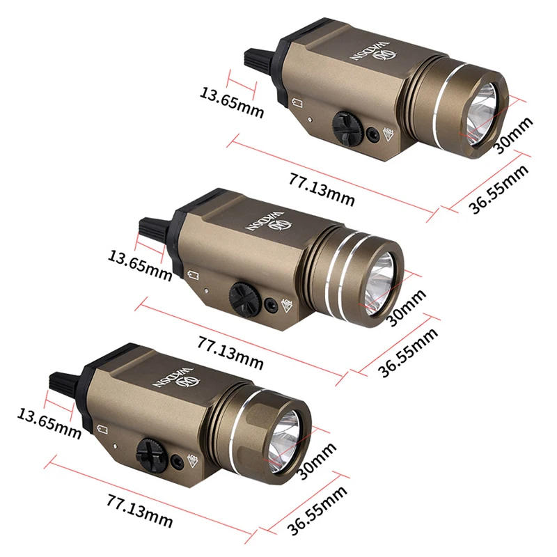 WADSN 800 Lumen LED Pistola Lampada Torcia Elettrica In Metallo Bianco Strobe Scout Luce per Militare Giocattolo Esterno Pistola TL1 Airsoft Accessori