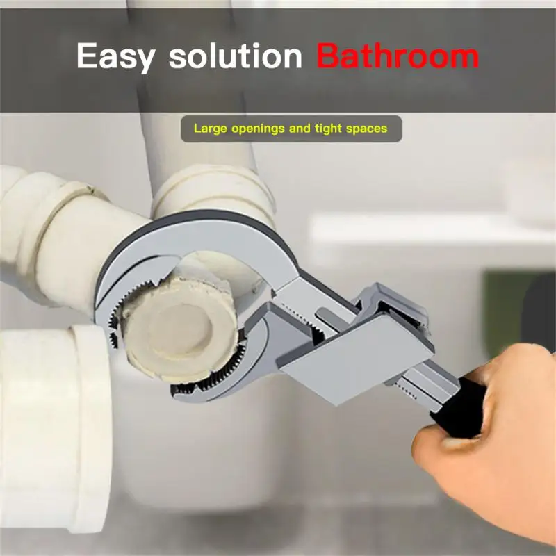 Universal Adjustable Double-ended Wrench Multifunctional Bath Wrench Aluminium Alloy Open End Spanner Bathroom Repair Hand Tool