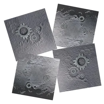 Piastra base base lunare spaziale da 10 pollici 32x32 Piastra per rover lunare con base lunare Mars Moon Block per piccoli punti