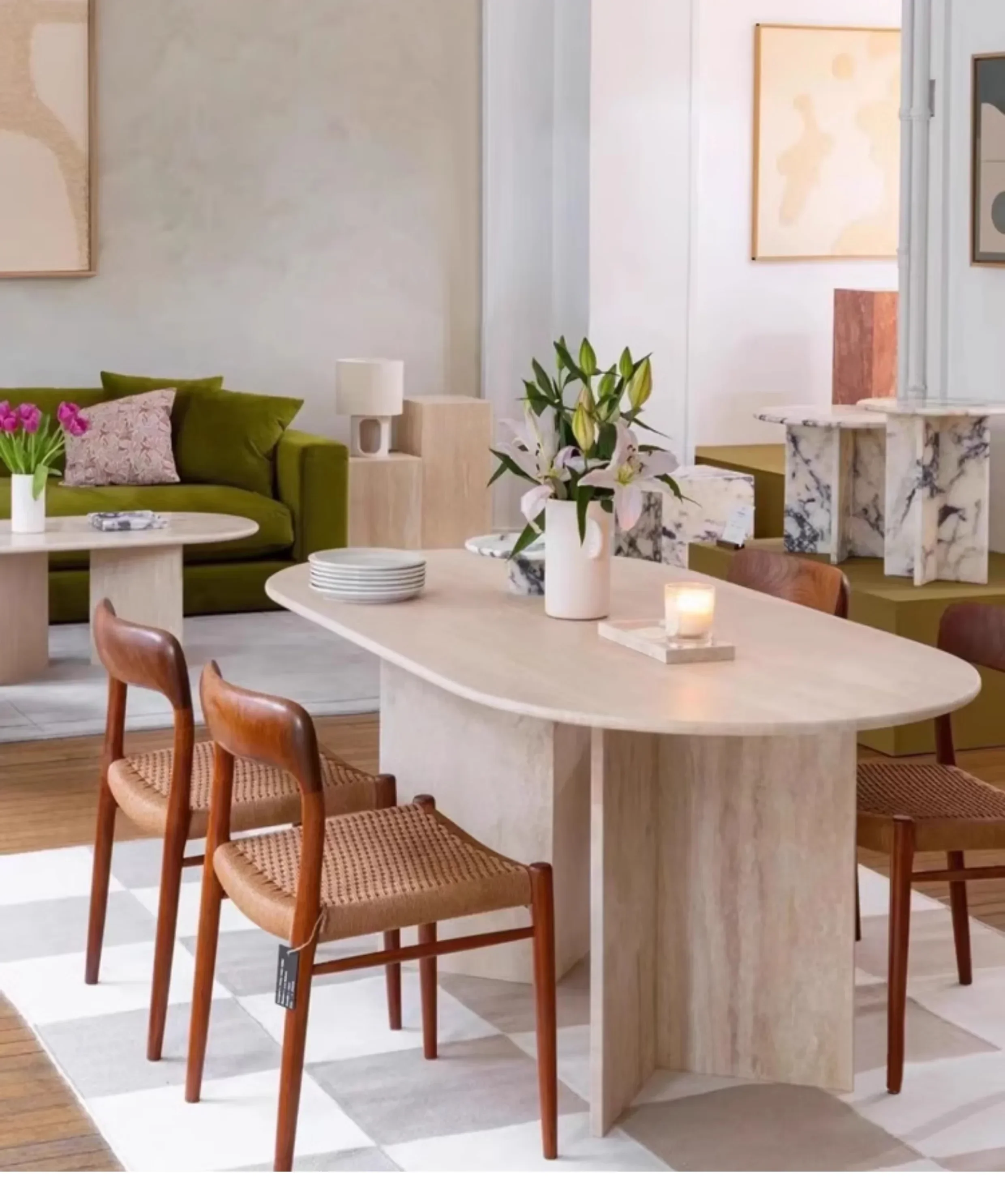 

Скандинавский кремовый ветровой туннель, каменный обеденный стол, прямоугольный, для гостиной, для дома, вабаби, ветровой мрамор, овальный