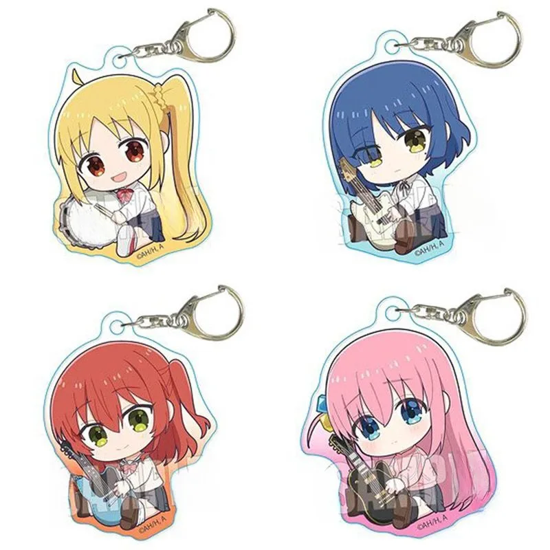 BOCCHI THE ROCK Gotoh Hitori Yamada Ryo Kita Ikuyo anime peripheral creative transparent acrylic gradient keychain pendant gift