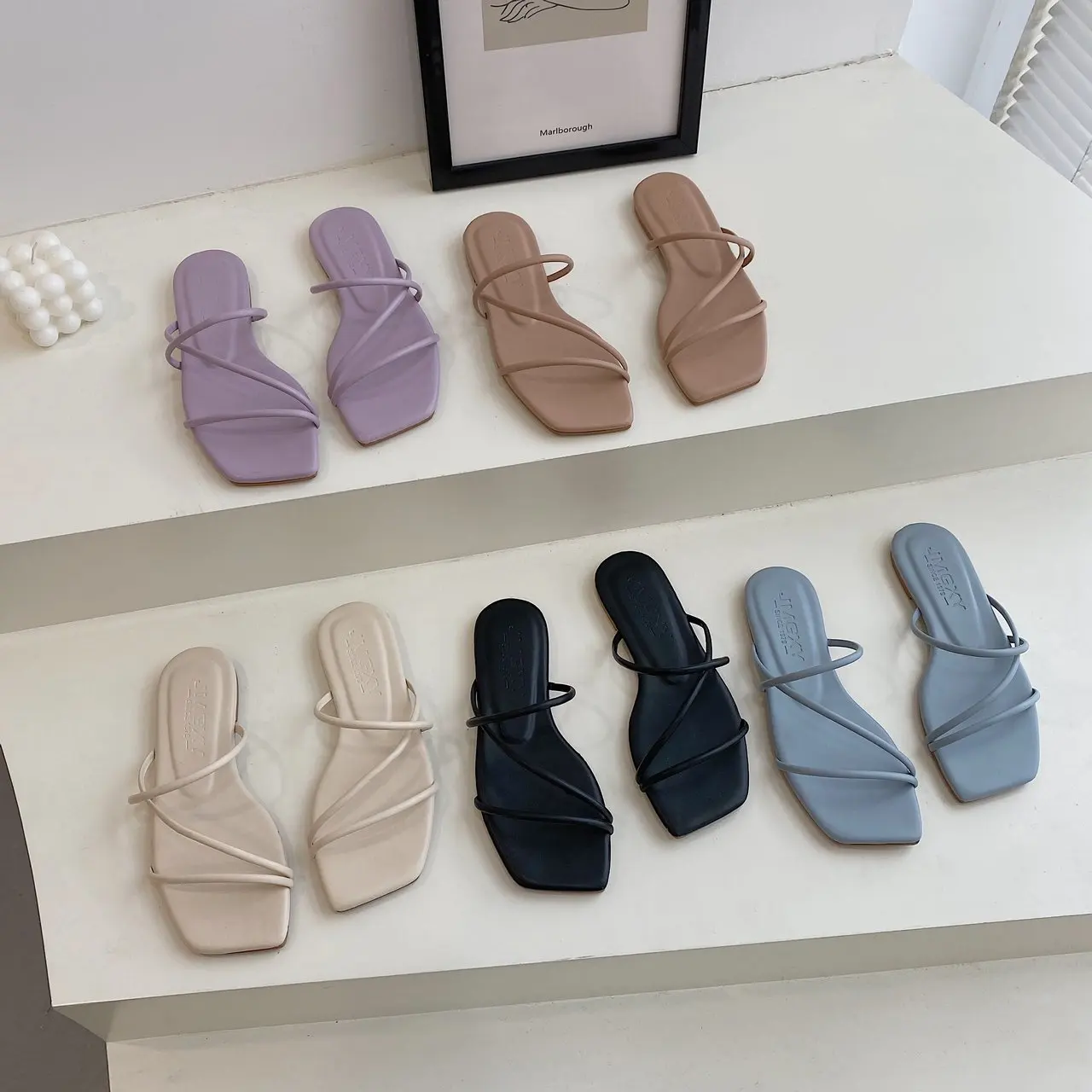 Internet Celebrity New Sandals for Women Summer Fashion Simple Flat Outside Wearing Slippers Casual Lazy Shoes Slippers Women