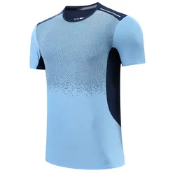 Camisas Esportivas Respiráveis Secagem Rápida, Moda de Treino, Manga Curta, Patchwork, Treino ao ar livre, Camisas Running Gym, Verão