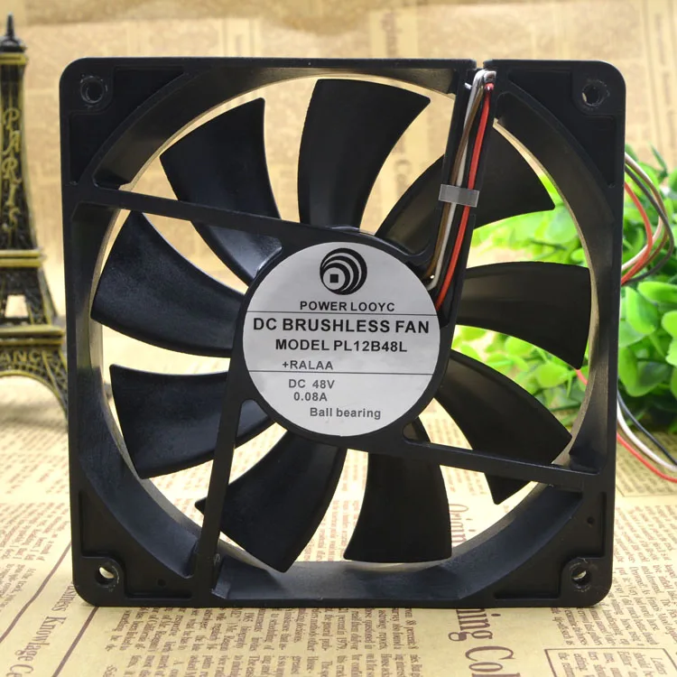 POWER LOGIC 12025 PL12B48L DC48V 0.08A 12CM FAN