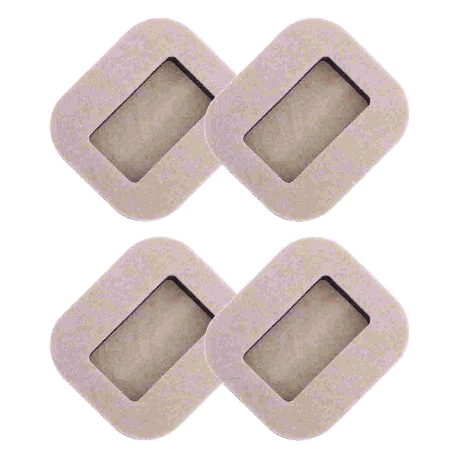 Mesa de Borracha Cup Caster Artefato Fixo, Rolha De Roda, Mesa Coasters, Pés Móveis, 4 Pcs