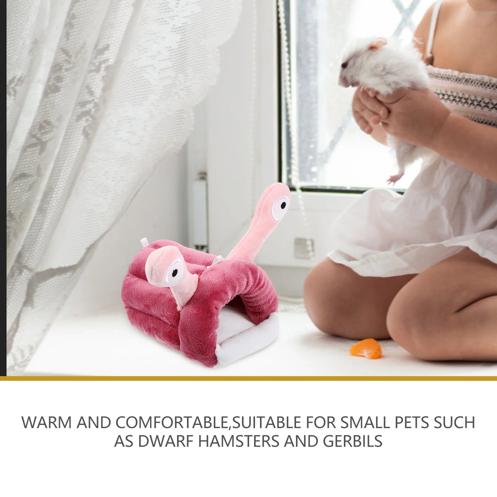 

Hamster Warm Cotton Hideout Comfortable Small Pet Bed Guinea Pig Shelter Cozy House for Cold Seasons Hamster Bed