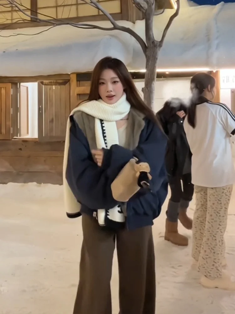 

Thiened Double-Sided Wear Hooded Cotton Jaet for Men And Women Winter Heavy-Looking Lazy Sle Couples Warm Cotton Coat