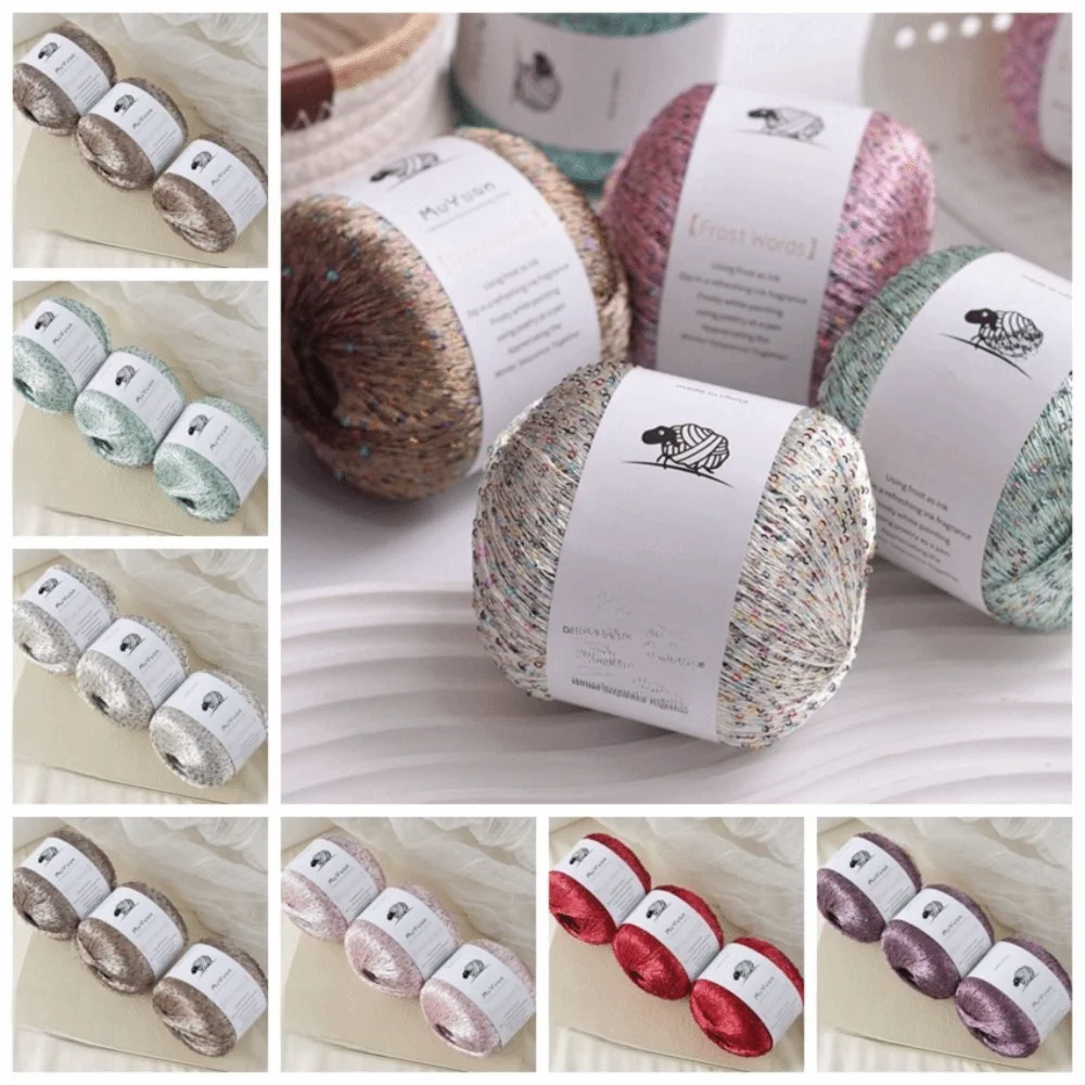 DIY Nylon Sequin Thread Dense Sequin 50g Weight Crochet Thread DIY Woven Thread Handmade Projects