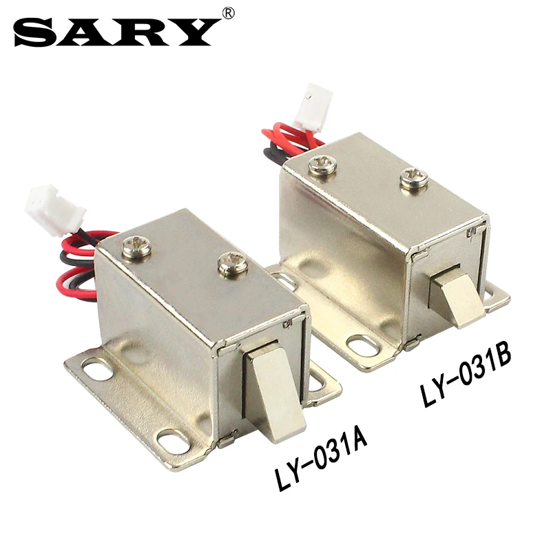 Small electromagnetic lock DC6V 12V mini electric bolt lock Release Assembly Solenoid Access Control Electric lock 4.7
