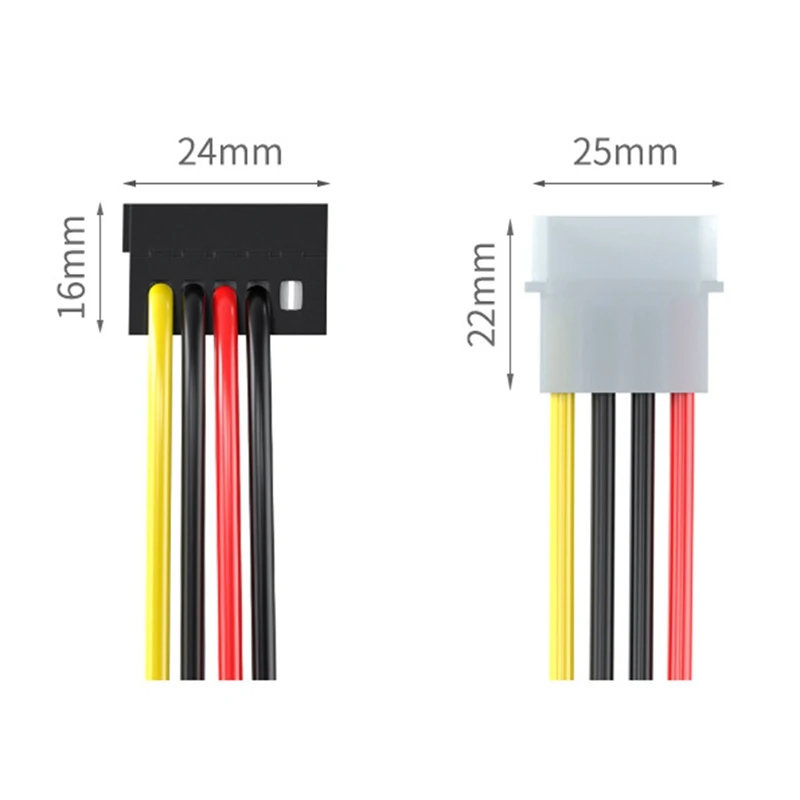 SATA Power Cable Splitter Cable 1 To 5 Hard Drive Disk Cable 4 Pin To 15 Pin Power Supply Splitter Cable Cord