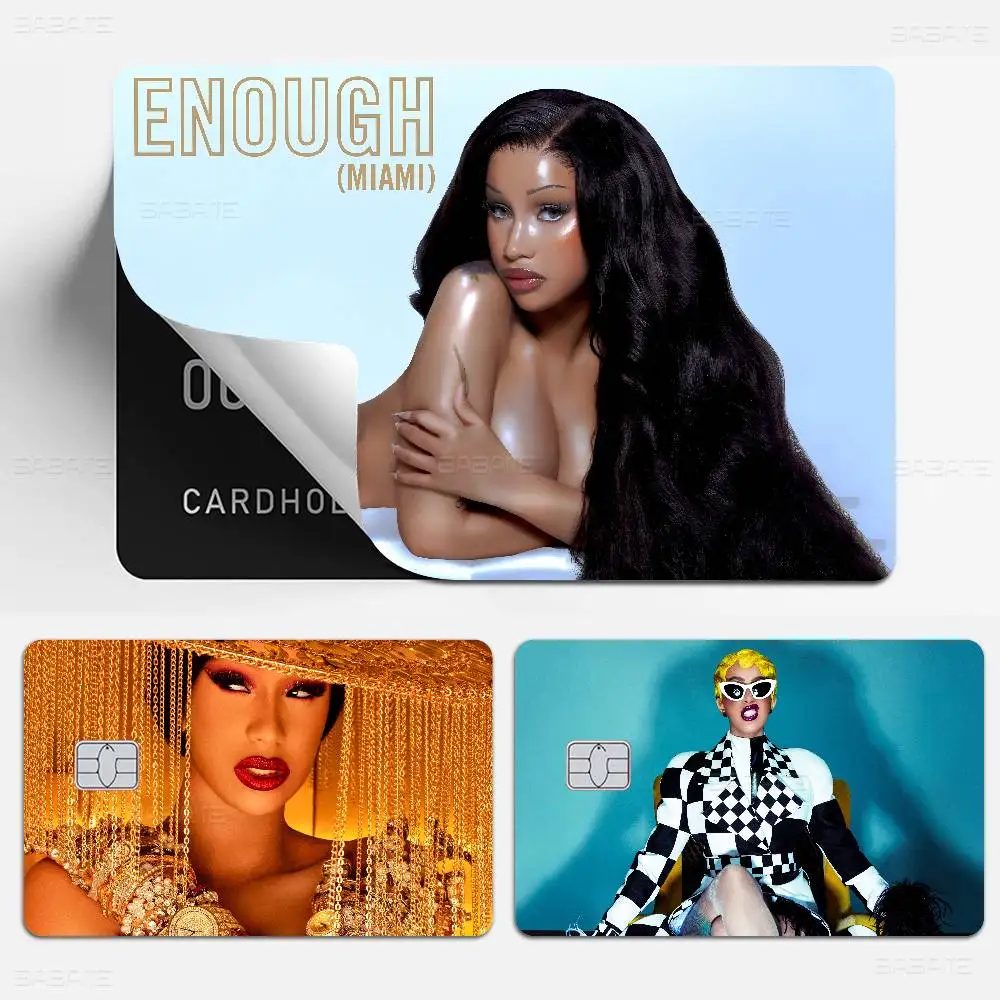 Singer C-Cardi B Anmie Sticker Film Skin Cover for Credit Card Debit Bank Card Front
