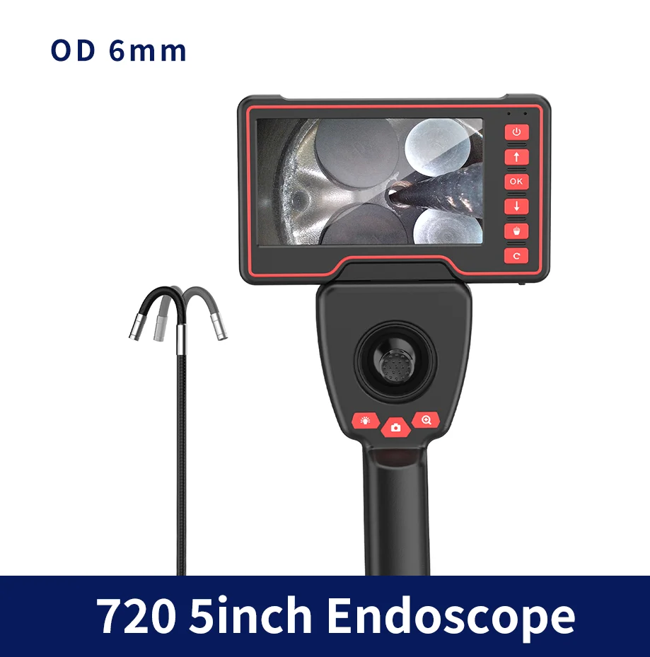 3.9mm 6mm Articulating Borescope 4 Way 720 Degree Steering Industrial Endoscope 5\