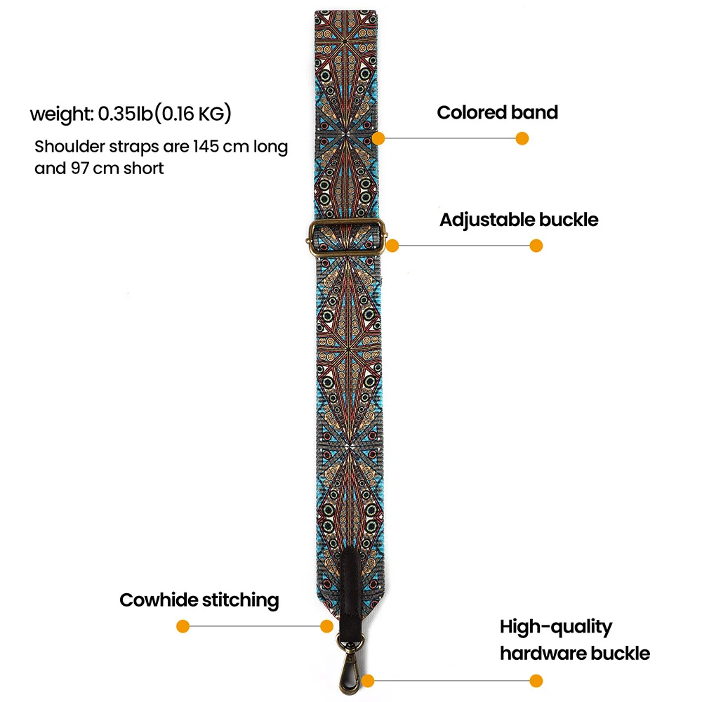 Adjustable Bag Strap Part Accessories for Handbags High Quality 97-145CM Print Nylon s Women Men