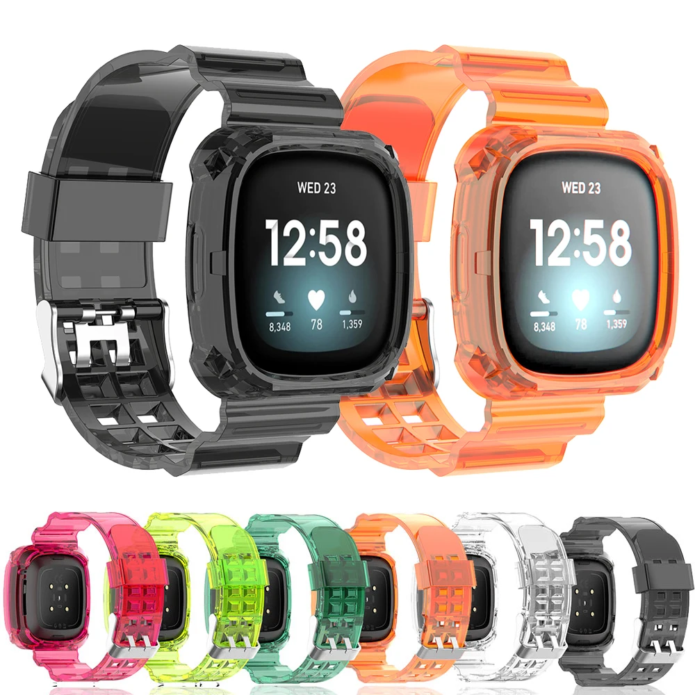 Silicone Strap For Fitbit Versa 4 / Sense 2 Watch Wrist Band Bracelet Smartwatch Watchband Accessories