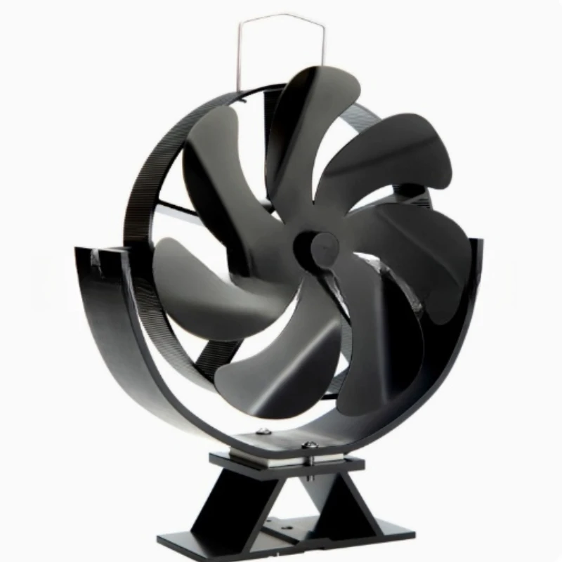 Mini Stove Fan Heat Powered Fireplace 4/6 Blades Fan Log Wood Burner Quiet Fireplace Fan Home Efficient Heat Distribution