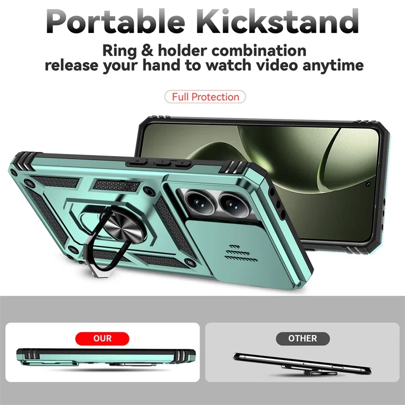 For Xiaomi 14T 13T Pro Case Ring Stand Car Magnetic Holder Phone Cover for Redmi 14C Case Shockproof Lens Protection Funda image 5