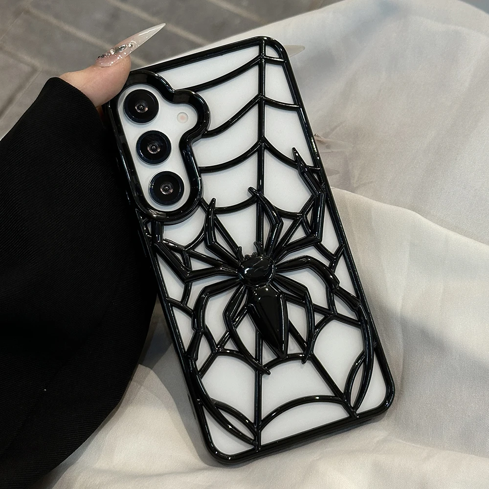 Coole 3D Spider Hollow Dissipate Heat Handyhülle für Samsung Galaxy A16 A13 A26 A36 A56 A54 A55 A06 A04 Weiche Silikonhülle – Detail 3