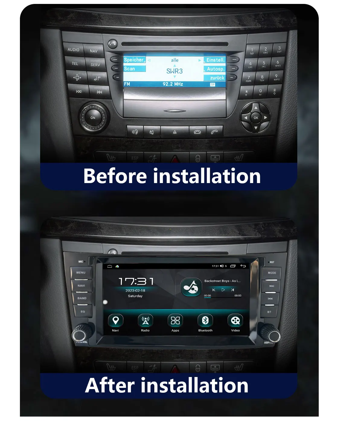 Radio Car Android For Mercedes Benz E-Class W211 GLS W463 W209 CLS W219 Upgrade Models Touch Screen GPS WIFI Refit Substitute FM