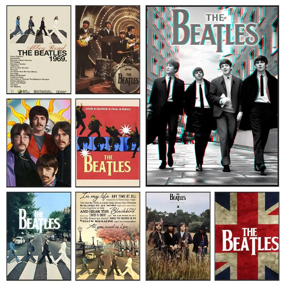 Band Rock The Beatles Poster Trendy Aesthetic Wall Decor for Dorm & Bedroom