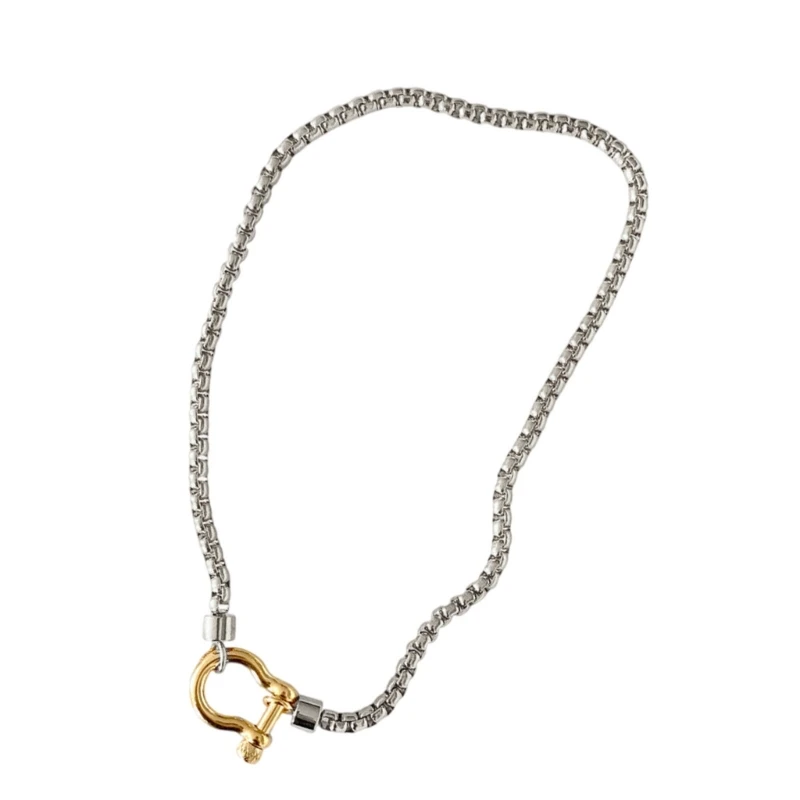 Cool Stainless Steel Carabiner Pendant Necklace for Travel and Social Event image 3
